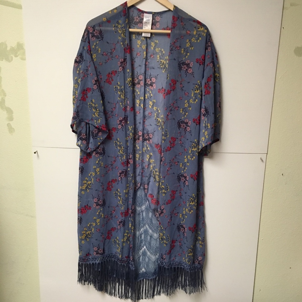 Blue Floral Kimono